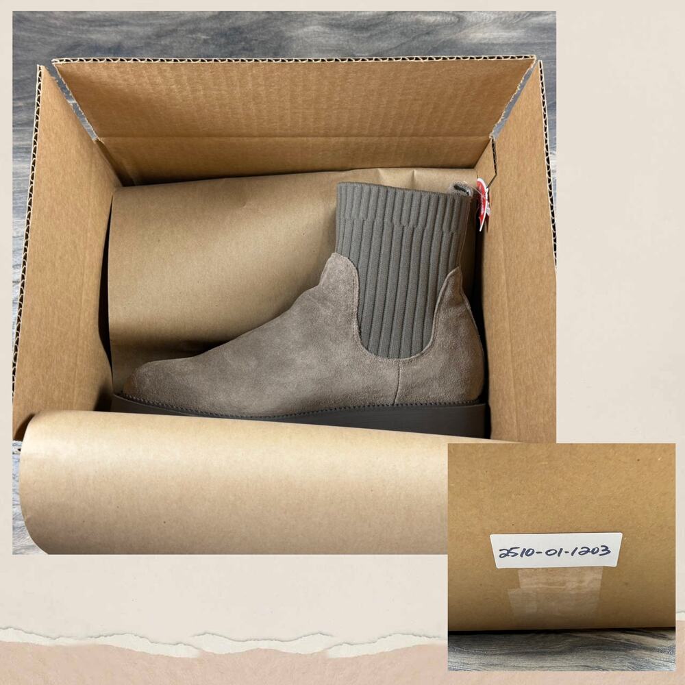 NEW Blondo Hallie 10M Taupe Suede Waterproof Chelsea Boots Booties - Picture 11 of 11